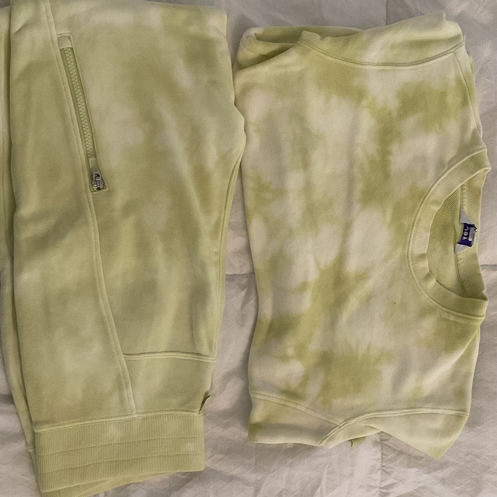 JoyLab Light Green Tie-Dye Sweatpants